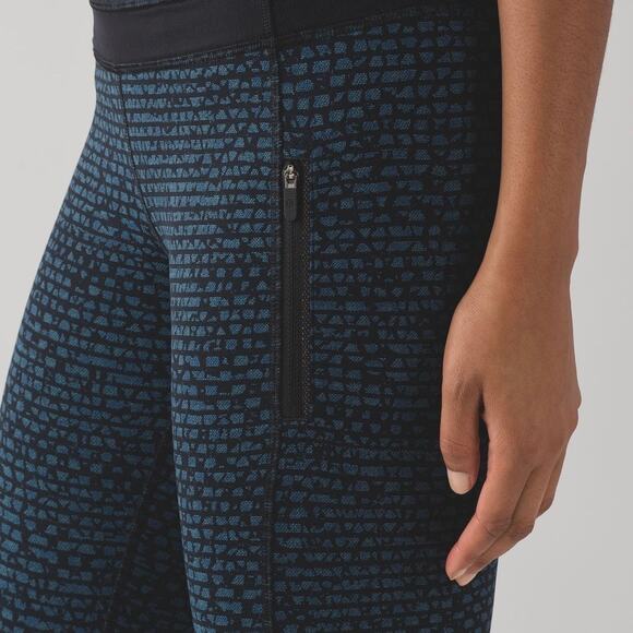 LULULEMON Inspire Tight II Leggings Shatter Weave Desert Teal Alberta Lake 6 - Picture 3 of 13